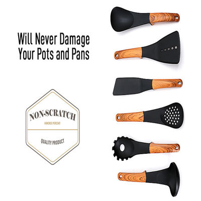 Non Stick Nylon Cooking Utensil Set Odorless Pigmentfree Heat Resistant