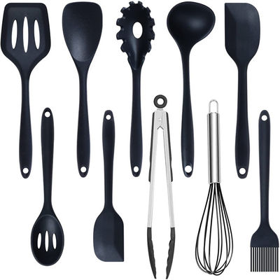 Residueless Kitchen Silicone Utensil Set , Heat Resistant Cooking Utensils