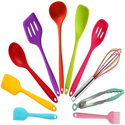 Residueless Kitchen Silicone Utensil Set , Heat Resistant Cooking Utensils
